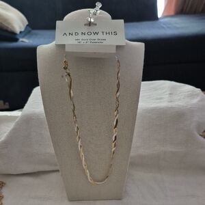 18k Gold Plated Two- Tone Necklace